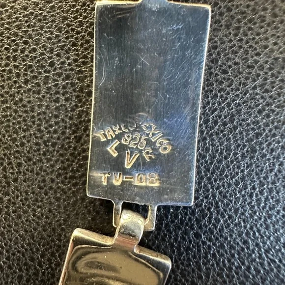 Taxco Sterling Silver Turquoise Bracelet - Picture 4 of 4